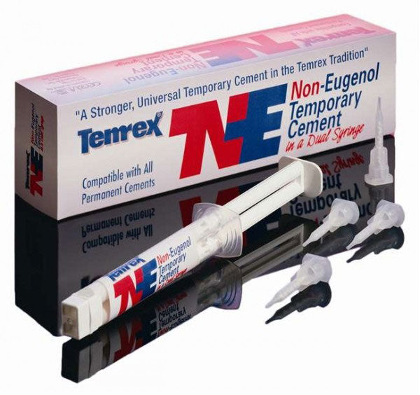 Temrex 7760 TNE Non-Eugenol Temporary Dental Cement Dual Barrel 6 Gm Temrex 7760 TNE Non-Eugenol Temporary Dental Cement Dual Barrel 6 Gm
